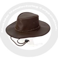 Real leather finishing hat